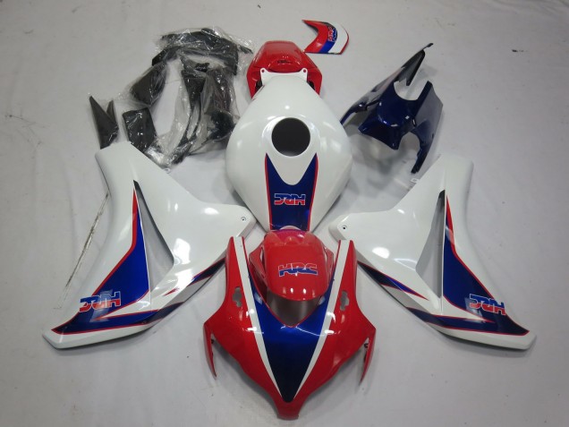 2008-2011 Honda CBR1000RR Motorcycle Fairings - White Red Blue HRC Style UK Manufacturers