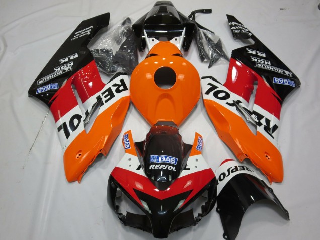 2004-2005 Honda CBR1000RR Motorcycle Fairings Kit - Orange White Red Glossy Black Repsol UK Manufacturers