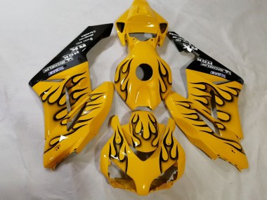 2012-2016 Honda CBR1000RR Motorcycle Fairings - Yellow Black Flame UK Manufacturers