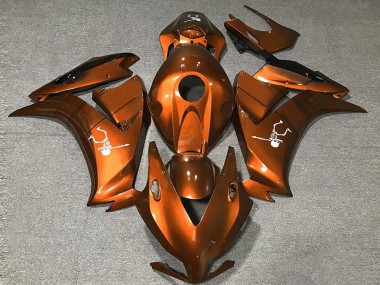 2012-2016 Honda CBR1000RR Motorcycle Fairings - Deep Orange Glossy Black UK Manufacturers