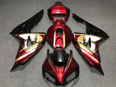 2006-2007 Honda CBR1000RR Motorcycle Fairings - Red White Gold Glossy Black UK Manufacturers