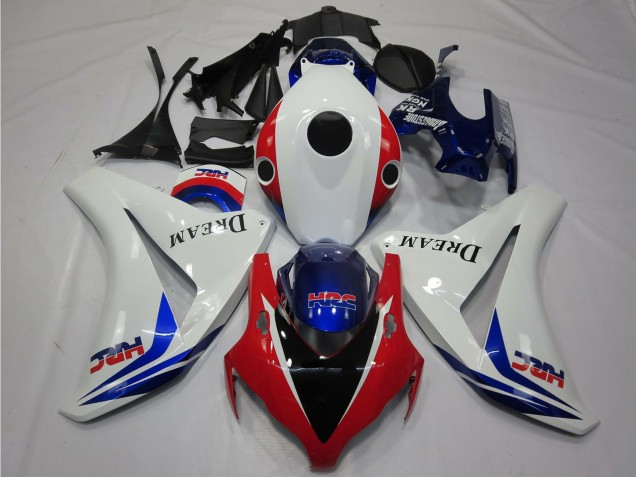 2008-2011 Honda CBR1000RR Motorcycle Fairings - White Red Blue HRC Dream Glossy Black UK Manufacturers