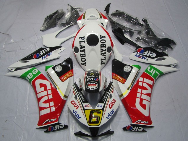 2012-2016 Honda CBR1000RR Motorcycle Fairings - White Red Green Givi PlayBoy UK Manufacturers