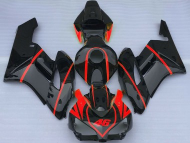2004-2005 Honda CBR1000RR Motorcycle Fairings - Glossy Black Red UK Manufacturers