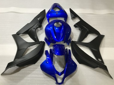 2007-2008 Honda CBR600RR Motorcycle Fairing Kits - Blue Matte Black UK Manufacturers