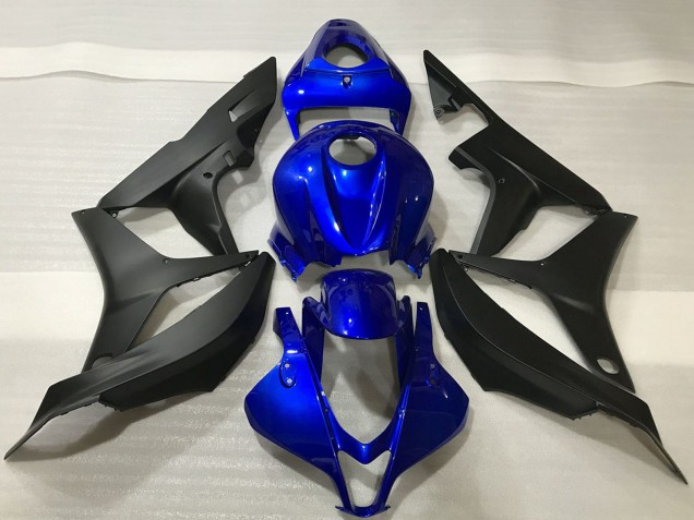2007-2008 Honda CBR600RR Motorcycle Fairing Kits - Blue Matte Black UK Manufacturers