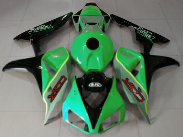 2006-2007 Honda CBR1000RR Motorcycle Fairings - Green Blue Glossy Black CBR Style UK Manufacturers