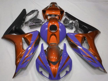 2006-2007 Honda CBR1000RR Motorcycle Fairings - Orange Blue Matte Black UK Manufacturers