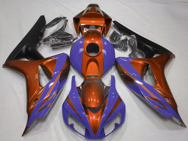 2006-2007 Honda CBR1000RR Motorcycle Fairings - Orange Blue Matte Black UK Manufacturers