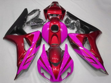 2006-2007 Honda CBR1000RR Motorcycle Fairings - Red Pink Matte Black UK Manufacturers