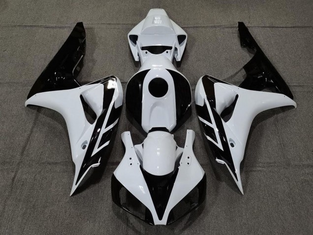 2006-2007 Honda CBR1000RR Motorcycle Fairing - White Glossy Black UK Manufacturers