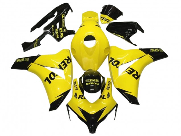 2008-2011 Honda CBR1000RR Motorcycle Fairings - Yellow Black Glossy Repsol UK Manufacturers