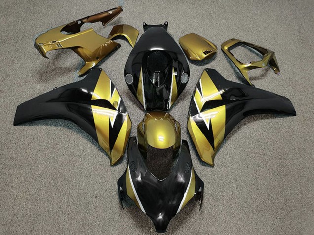 2008-2011 Honda CBR1000RR Motorcycle Fairing - Gold Glossy Black UK Manufacturers