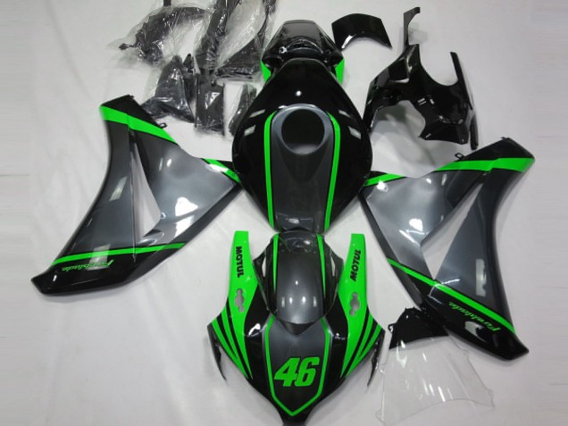 2008-2011 Honda CBR1000RR Motorcycle Fairings - Grey Green Matte Black Motul 46 UK Manufacturers