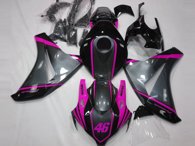 2008-2011 Honda CBR1000RR Motorcycle Fairings - Grey Pink Matte Black Motul 46 UK Manufacturers
