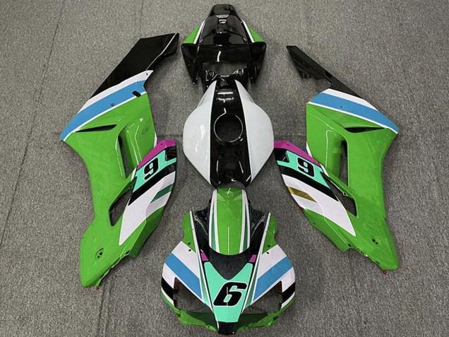 2004-2005 Honda CBR1000RR Motorcycle Fairings - White Green Blue Glossy Black 6 UK Manufacturers