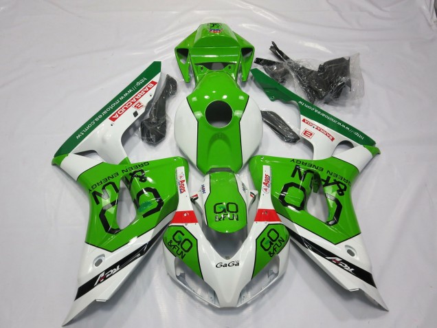 2006-2007 Honda CBR1000RR Motorcycle Fairings - White Green Red Go Fun UK Manufacturers