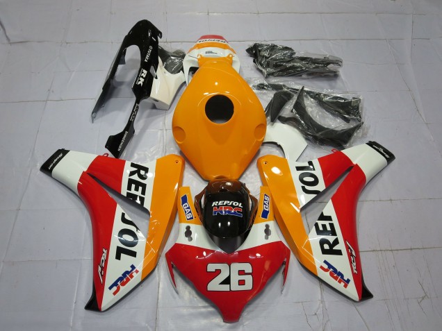 2008-2011 Honda CBR1000RR Motorcycle Fairings - Orange White Red Glossy Black Repsol 26 UK Manufacturers