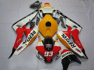 2006-2007 Honda CBR1000RR Motorcycle Fairings - Orange White Red Glossy Black Repsol HRC 93 UK Manufacturers