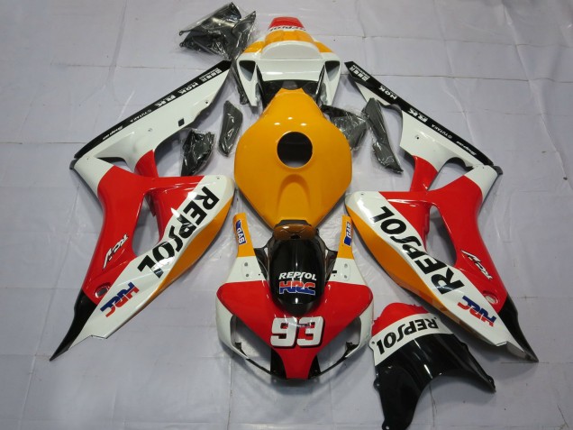 2006-2007 Honda CBR1000RR Motorcycle Fairings - Orange White Red Glossy Black Repsol HRC 93 UK Manufacturers