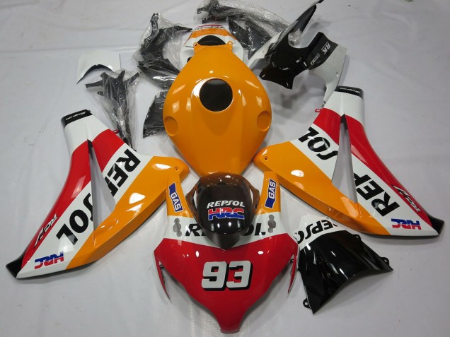 2008-2011 Honda CBR1000RR Motorcycle Fairings - Orange White Red Glossy Black Repsol 93 UK Manufacturers