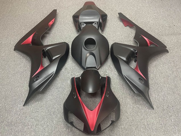 2006-2007 Honda CBR1000RR Motorcycle Fairings - Matte Black Red UK Manufacturers