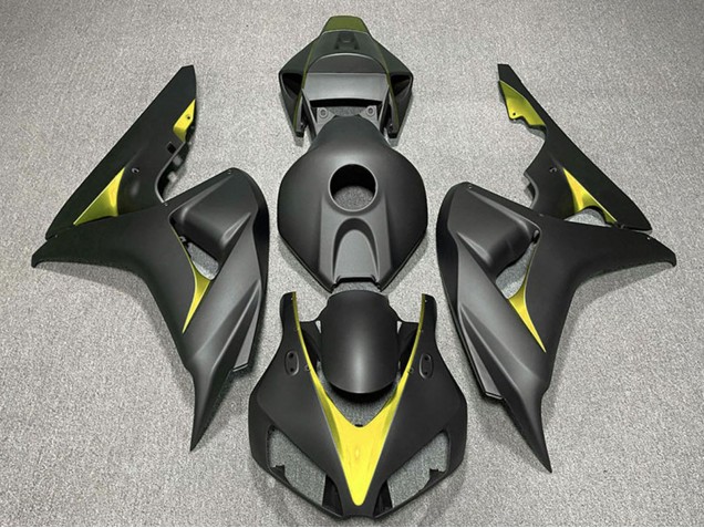 2006-2007 Honda CBR1000RR Motorcycle Fairings - Matte Black Yellow UK Manufacturers