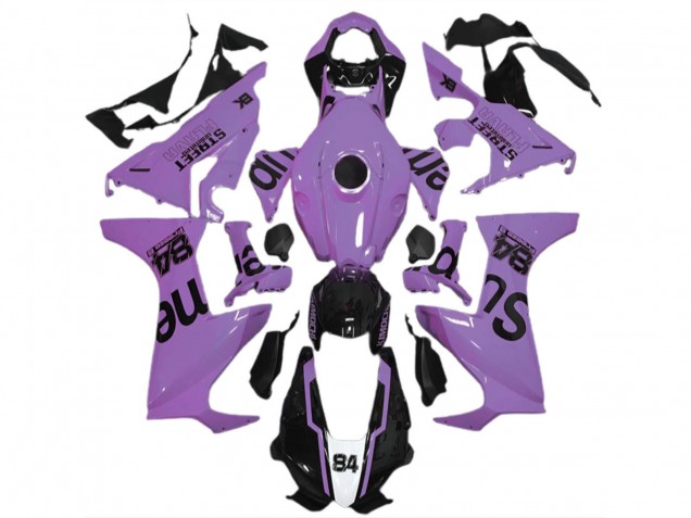 2017-2023 Honda CBR1000RR Motorcycle Fairings - Milky Purple Glossy Black Street Flava UK Manufacturers