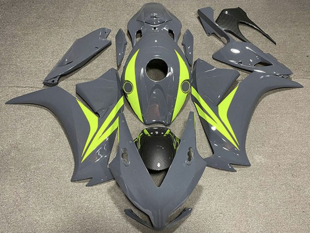 2012-2016 Honda CBR1000RR Motorcycle Fairings - Nardo Grey Fluo Yellow Carbon Fiber UK Manufacturers