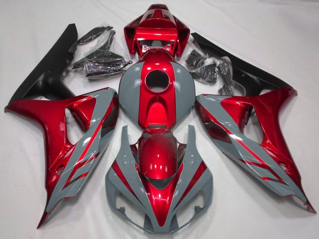 2006-2007 Honda CBR1000RR Motorcycle Fairings - Nardo Grey Red Matte Black UK Manufacturers