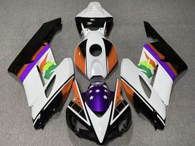 2004-2005 Honda CBR1000RR Motorcycle Fairings - White Orange Purple Glossy Black Star UK Manufacturers