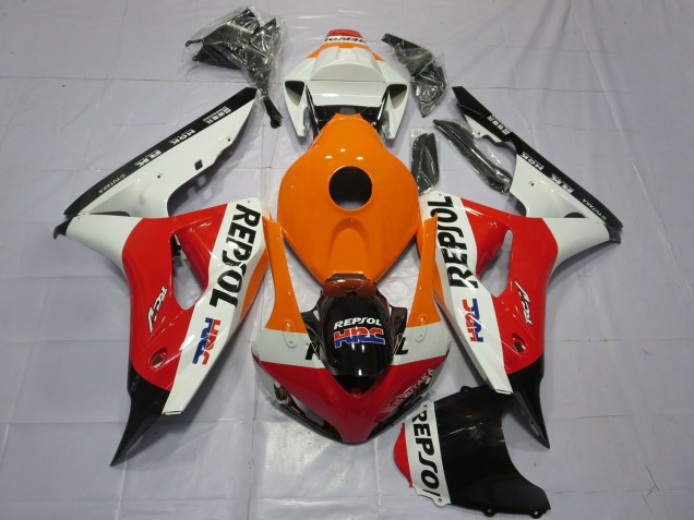 2006-2007 Honda CBR1000RR Motorcycle Fairings - Orange White Red Glossy Black Repsol HRC UK Manufacturers
