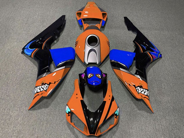 2006-2007 Honda CBR1000RR Motorcycle Fairings - Orange Silver Blue Glossy Black Shark UK Manufacturers