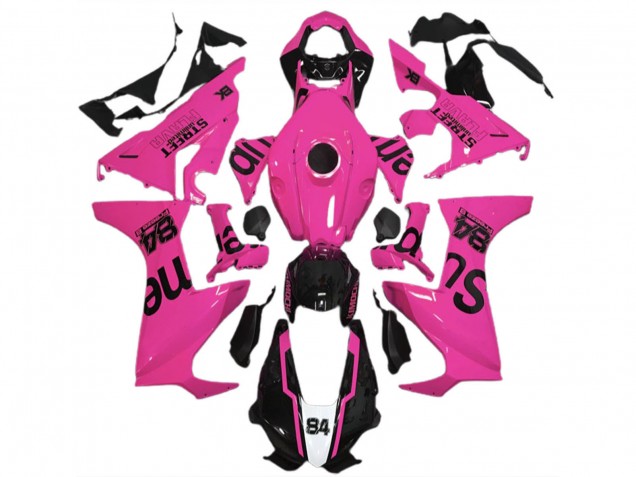2017-2023 Honda CBR1000RR Motorcycle Fairings - Pink Glossy Black Street Flava UK Manufacturers
