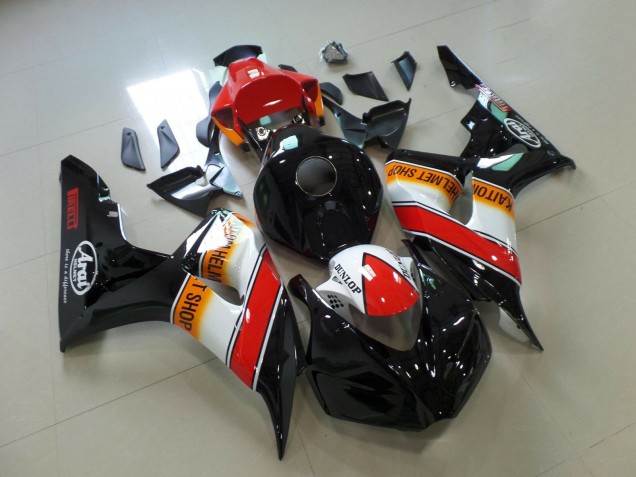 2006-2007 Honda CBR1000RR Motorcycle Fairings - Orange White Red Glossy Black Pirelli Racing UK Manufacturers