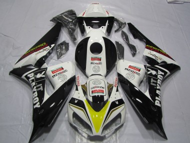 2006-2007 Honda CBR1000RR Motorcycle Fairings - White Yellow Red Glossy Black Denso PlayBoy UK Manufacturers