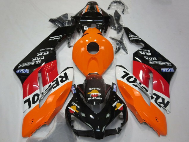 2004-2005 Honda CBR1000RR Motorcycle Fairing - Orange White Red Glossy Black Repsol UK Manufacturers