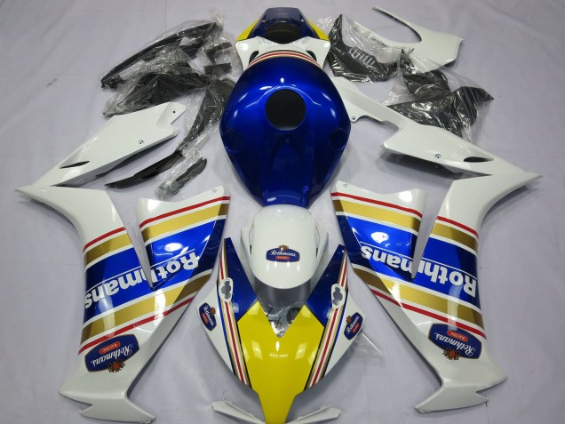 2012-2016 Honda CBR1000RR Motorcycle Fairings - White Blue Gold Rothmans UK Manufacturers