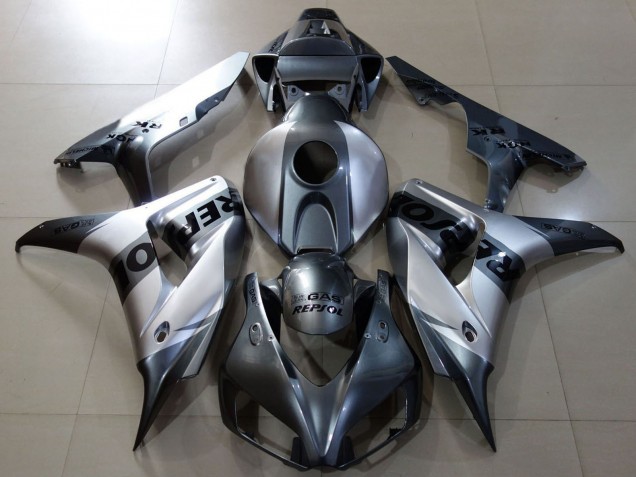 2006-2007 Honda CBR1000RR Motorcycle Fairings - Silver Grey Black Repsol UK Manufacturers