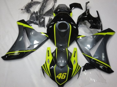 2008-2011 Honda CBR1000RR Motorcycle Fairings - Grey Yellow Glossy Black 46 UK Manufacturers