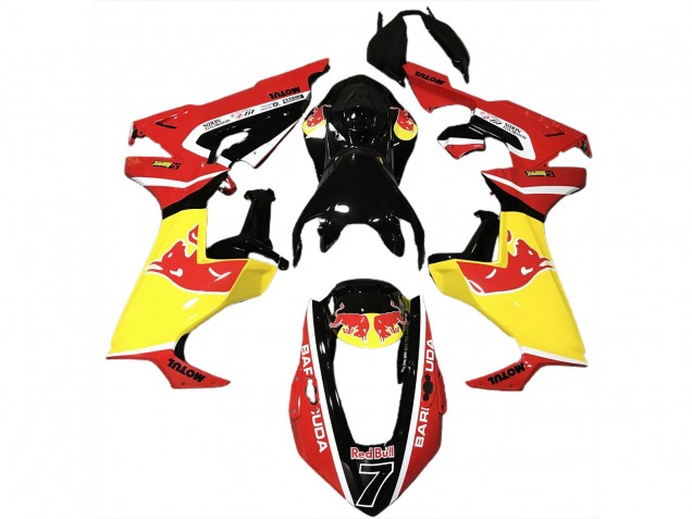 2017-2024 Honda CBR1000RR Motorcycle Fairings - Glossy Black Yellow Red Bull UK Manufacturers