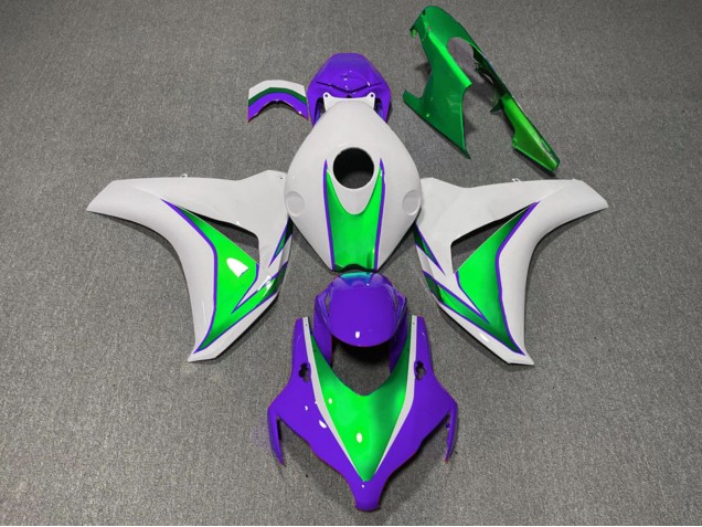2008-2011 Honda CBR1000RR Motorcycle Fairings - White Green Purple The Joker UK Manufacturers