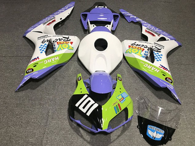 2006-2007 Honda CBR1000RR Motorcycle Fairings - White Blue Green Glossy Black Toy Story UK Manufacturers