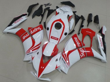 2012-2016 Honda CBR1000RR Motorcycle Fairings - White Red Supreme UK Manufacturers