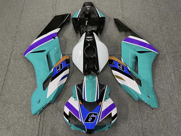 2004-2005 Honda CBR1000RR Motorcycle Fairings - White Teal Blue Purple Black 6 UK Manufacturers