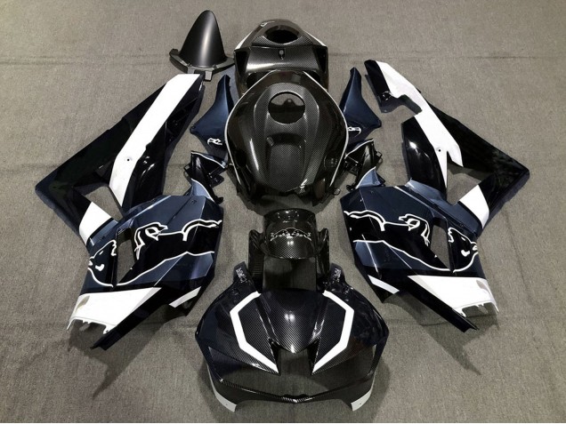 2013-2023 Honda CBR600RR Motorcycle Fairings - Black Carbon Fiber White Blue Bull UK Manufacturers