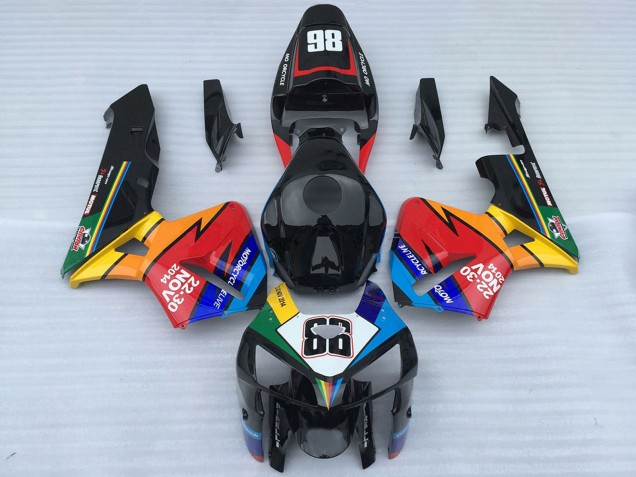 2005-2006 Honda CBR600RR Motorcycle Fairings - Black and Red 86 UK Manufacturers