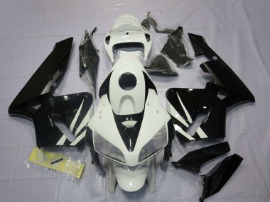 2005-2006 Honda CBR600RR Motorcycle Fairings - White Glossy Black UK Manufacturers