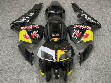 2005-2006 Honda CBR600RR Motorcycle Fairings - Black Yellow White Red Bull UK Manufacturers