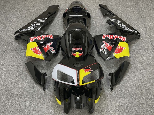 2005-2006 Honda CBR600RR Motorcycle Fairings - Black Yellow White Red Bull UK Manufacturers